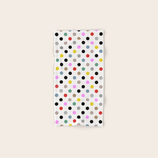 Coloured Dot Hand & Bath Towel