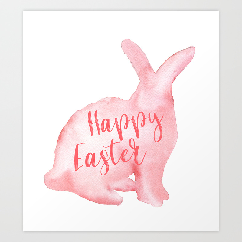 Easter Bunny Watercolor Art Print By Susanwindsor Society6