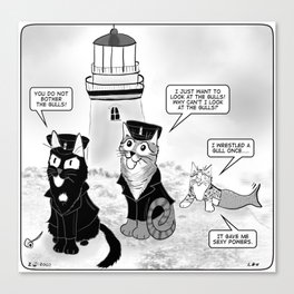 Lighthouse Cats Canvas Print