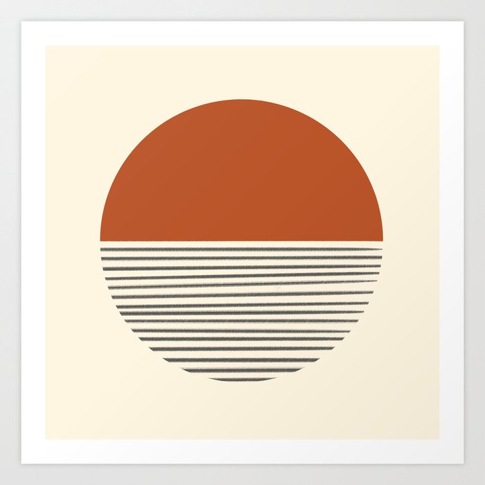 Modern Sun Rustic Balance Art Print
