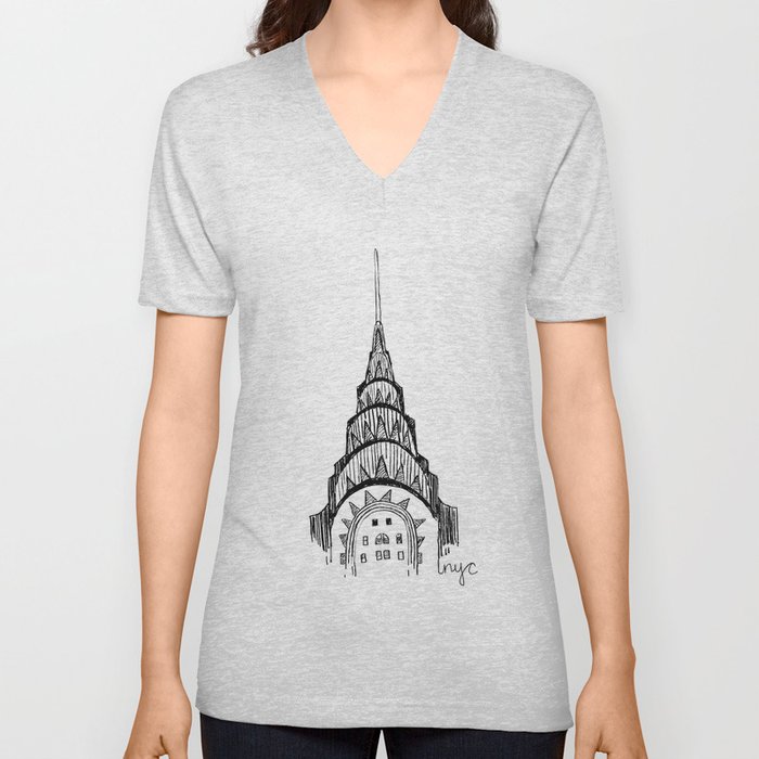 Chrysler Building V Neck T Shirt
