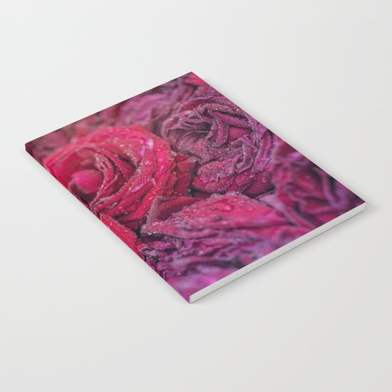 Bed of darkred roses - Red rose bunch Notebook