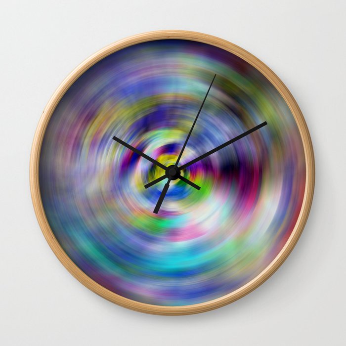 Rainbow Vortex Wall Clock