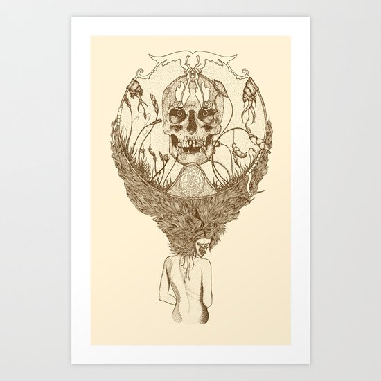 lady death // brown Art Print