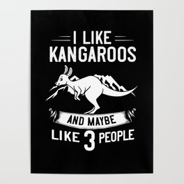 Kangaroo Red Australia Animal Funny Poster