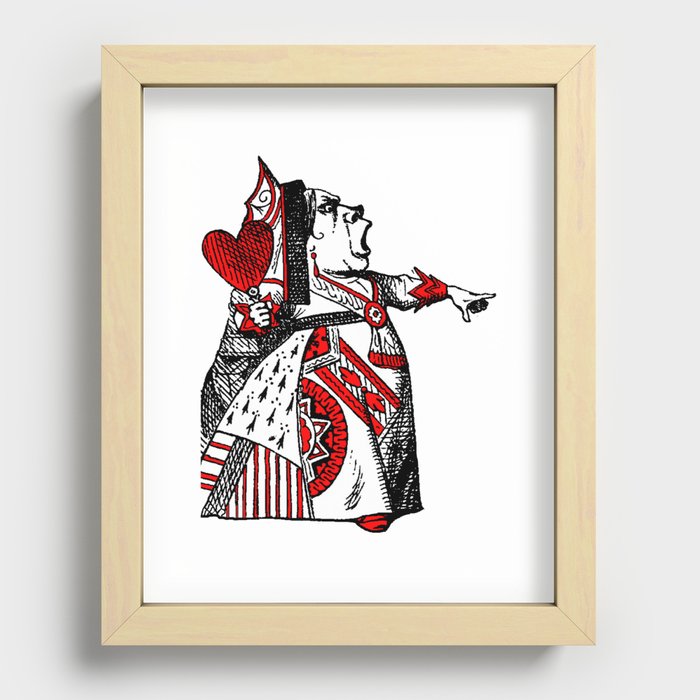 Queen of Hearts Alice in Wonderland I Recessed Framed Print