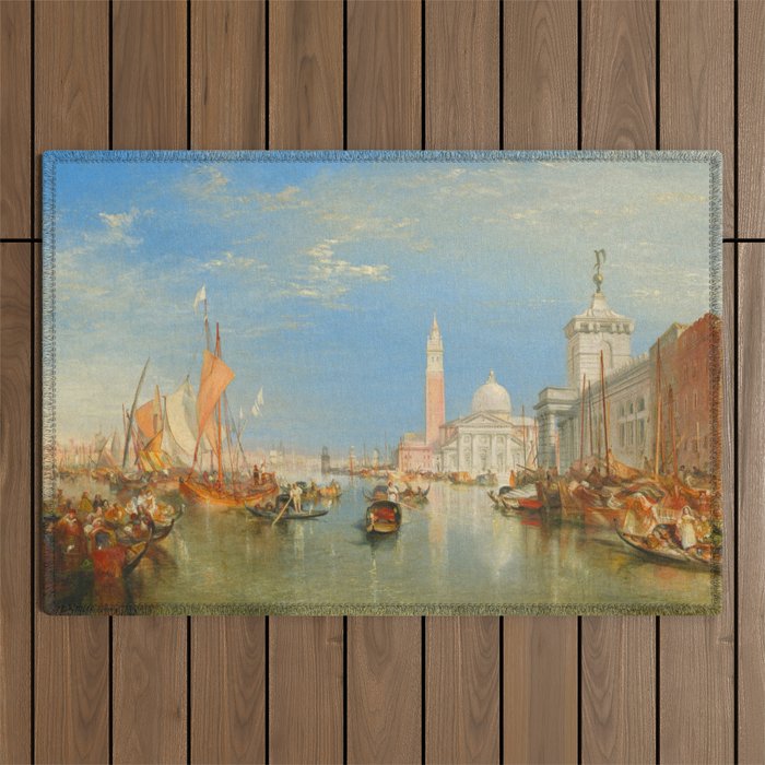 Joseph Mallord William Turner Venice - The Dogana and San Giorgio Maggiore Outdoor Rug