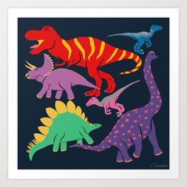 Dinosaur Domination - Dark Art Print
