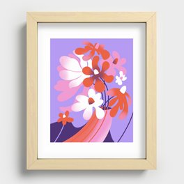 Trippy Flower Vase Recessed Framed Print
