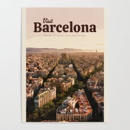 Visit Barcelona  Poster