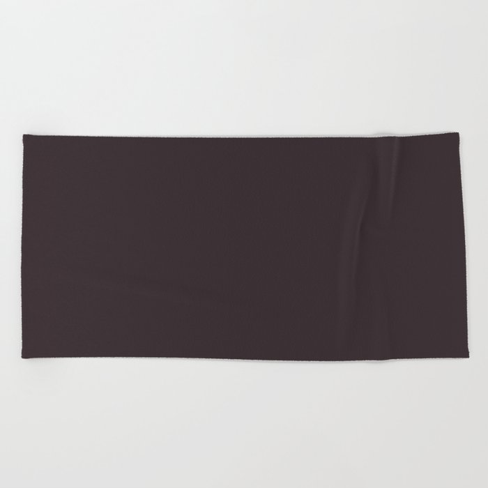 Solid Dark Charcoal Grey Color Beach Towel