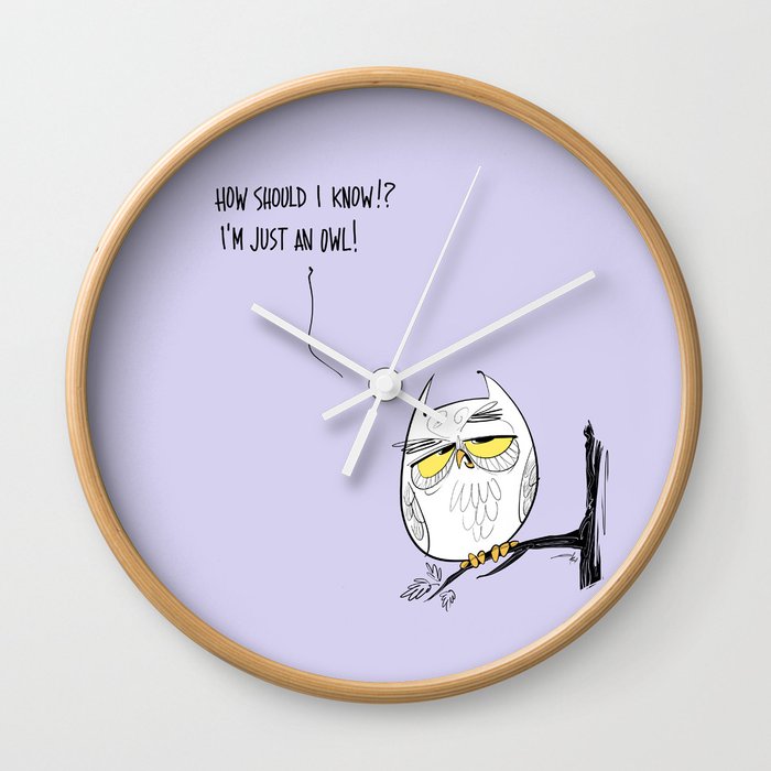 just an owl Wall Clock