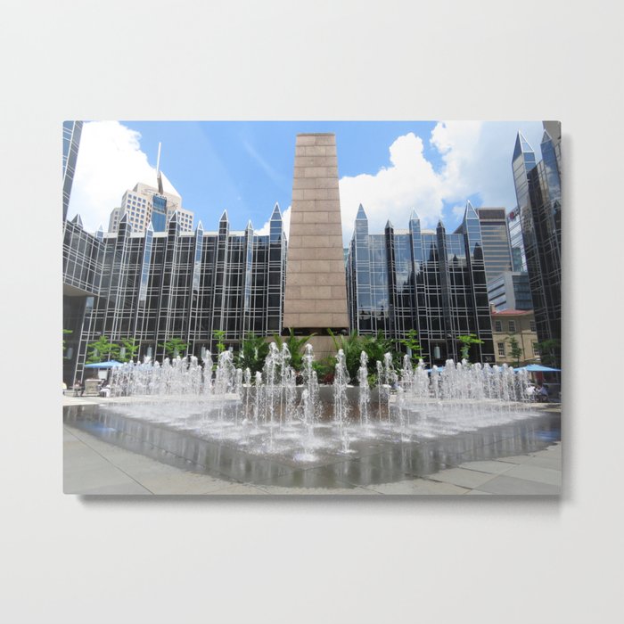 Concrete, Glass, and Water: PPG Plaza in Pittsburgh 21 Metal Print