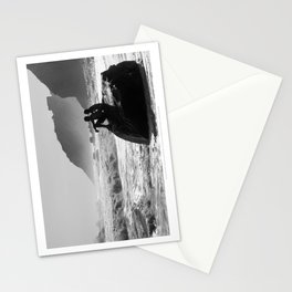 Block Island in Black and White (Couple at Mohegan Bluffs) Stationery Card