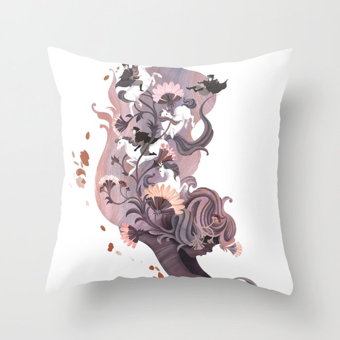 Luckless (Lavender) Throw Pillow