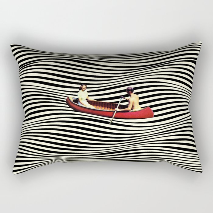 Illusionary Boat Ride Rectangular Pillow