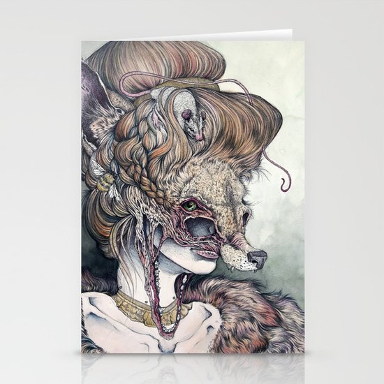 Vulpes Masquerade, now as a print! Stationery Cards