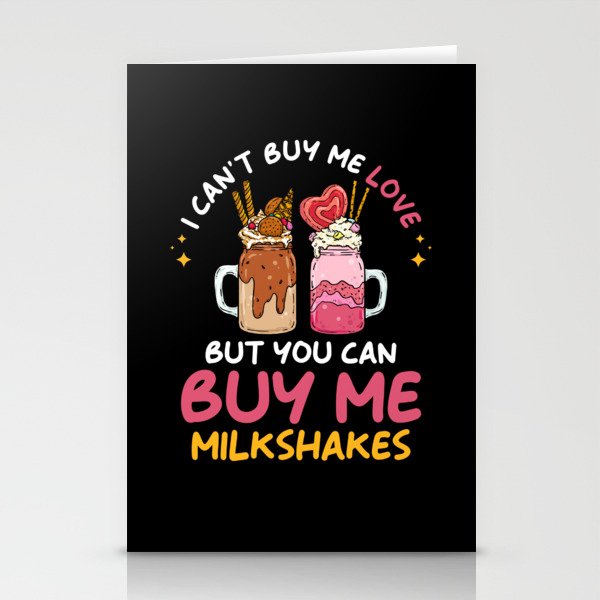 Milkshake Strawberry Chocolate Milk Stationery Cards