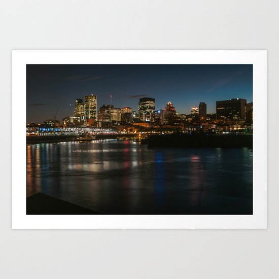Montreal Lit Up Art Print