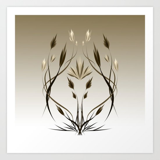 floral emblem 1 Art Print