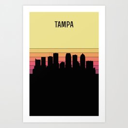 Tampa Skyline Art Print