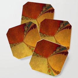 Southwestern Sunset 1 - copper ochre sienna olive gold orange Coaster