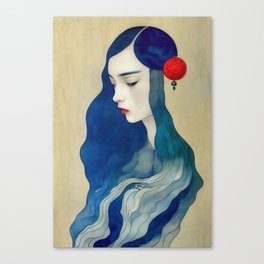 Lady Blu  Canvas Print