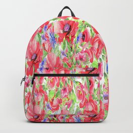 Poppy Floral Blanket Backpack