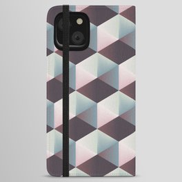 3D Hexagon Gradient iPhone Wallet Case