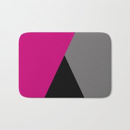 Geometric design in hot pink grey & black Badematte | Pink, Classy, Cute, Pastel, Neon, Purple, Graphicdesign, Minimal, Digital, Chick 