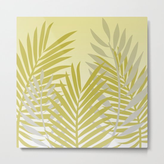 TROPICAL PALM LEAVES 2 Metal Print