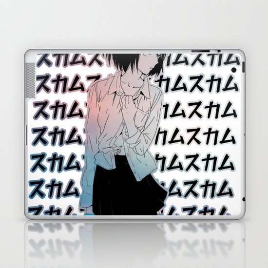 Scum Sad Japanese Anime Aesthetic Laptop Ipad Skin By