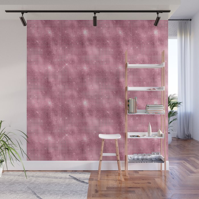 Luxury Pink Sparkle Pattern Wall Mural
