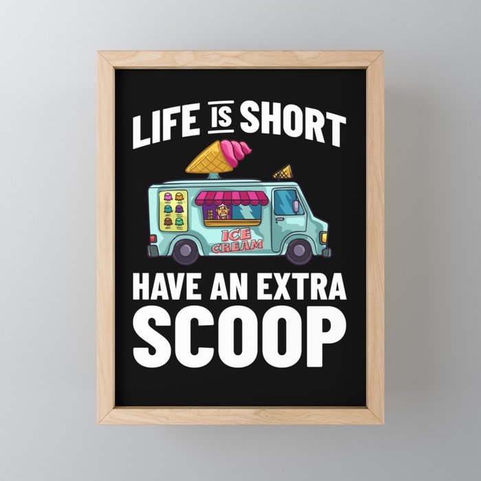 Ice Cream Truck Driver Ice Cream Van Man Framed Mini Art Print