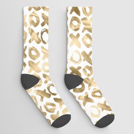 XOXO Love Me Gold Pattern 2 Socks