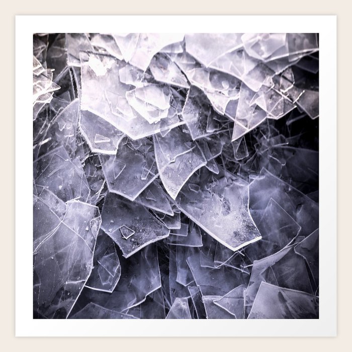 Cracked Ice Tiles In Lake Shore Art Print by pivivikstrm Society6