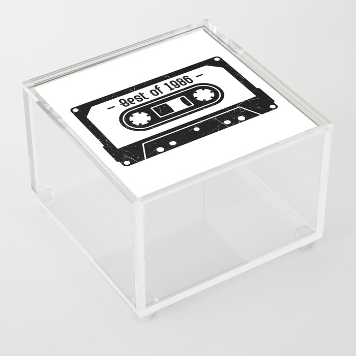 Best Of 1986 Cassette Tape Retro Acrylic Box