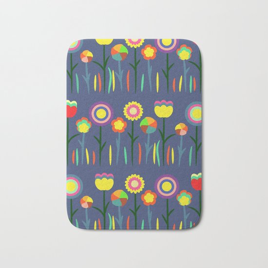 Happy flowers in spring II Bath Mat