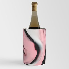 Modern pink marble and black Wine Chiller
