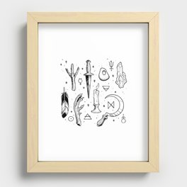 Accoutrements - white Recessed Framed Print