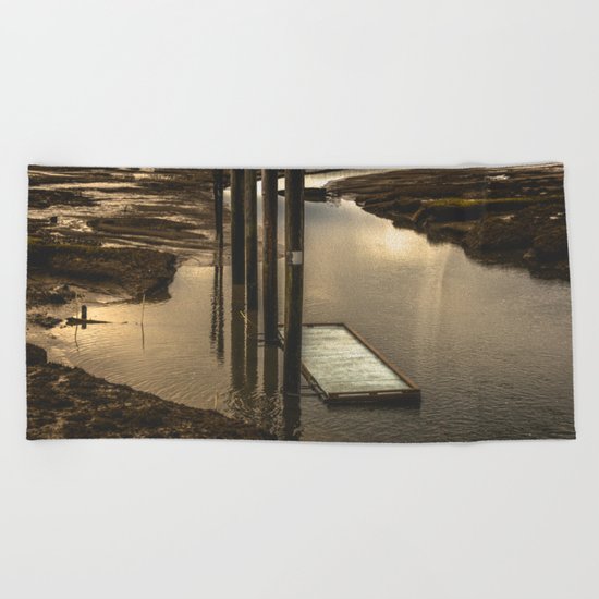 Washington Boat Launch Dock Beach Towel