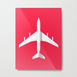 707 Passenger Jet Airliner Aircraft - Crimson Metal Print | Airplane, 707, Graphicdesign, Airline, Plane, Aeroplane, Jet, Aircraft 
