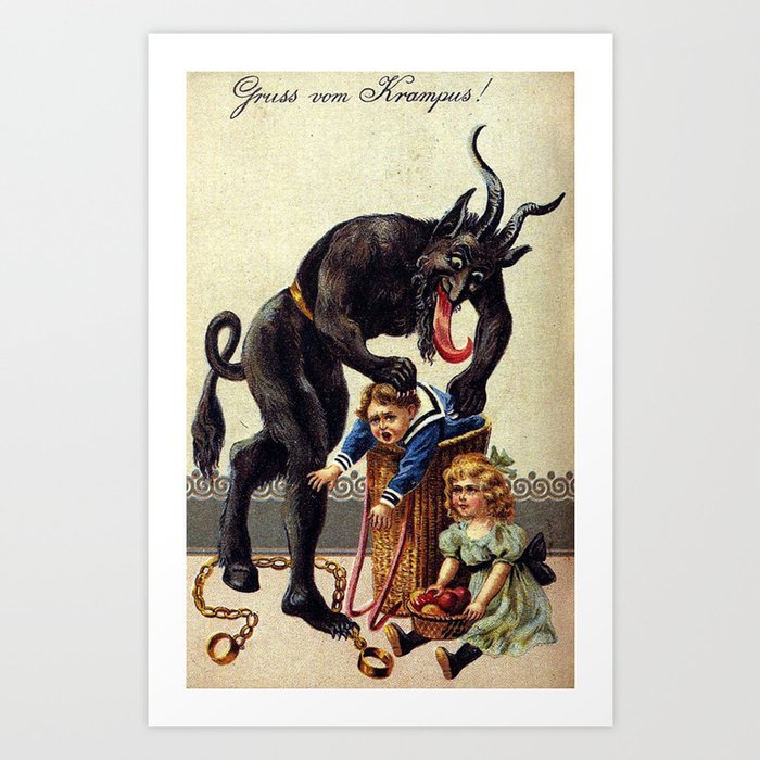 Gruss von Krampus! Art Print