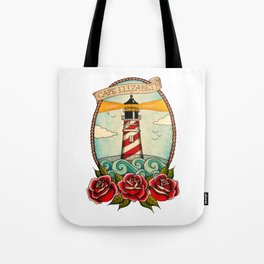 American Traditional Lighthouse Tote Bag | Lighthouse, Tattoodesign, Oldschool, Tattoo, Americantraditional, Nautical, Roses, Drawing 