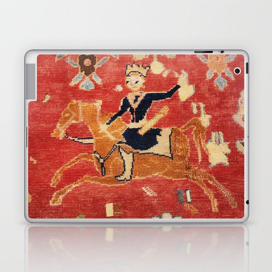 17th Century Isfahan Persian Animal Rug Print Laptop & iPad Skin