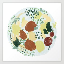 Dishes on Plate Abstract Art Art Print