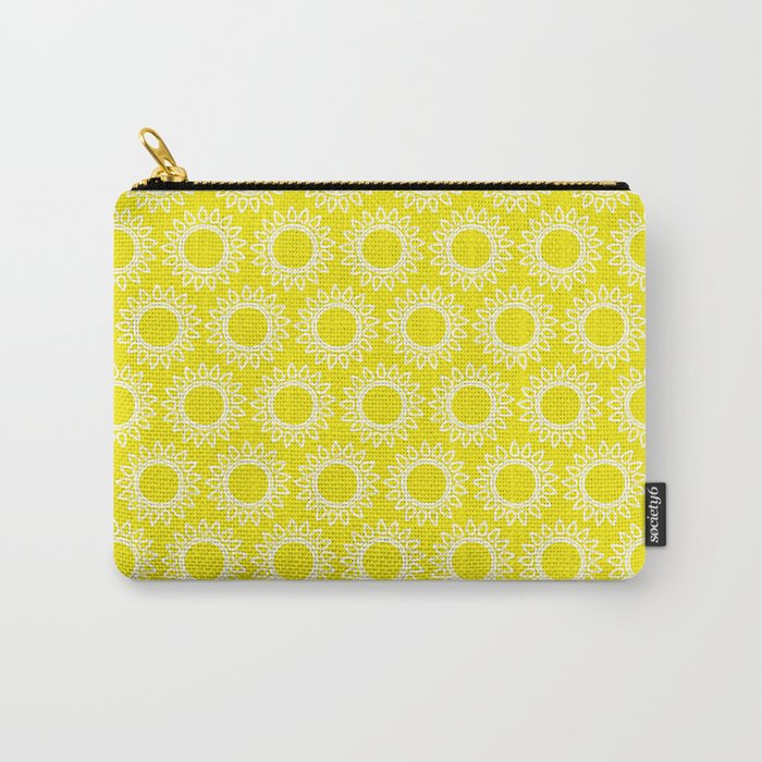 Sun Yellow Pattern -Beach Sun - Mix and Match with Simplicity of Life Carry-All Pouch
