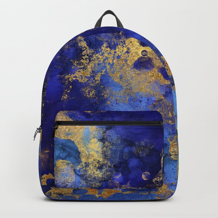 Blue top marble backpack