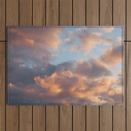 Peach Clouds Outdoor Rug