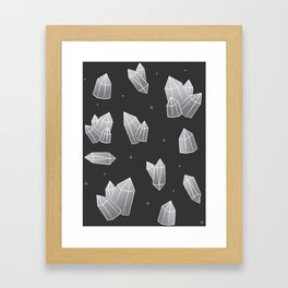 Crystals - B&W Framed Art Print